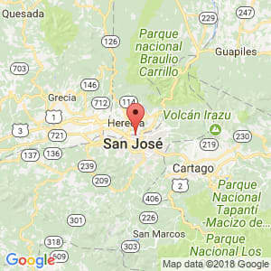 Localización de Cuatro reinas de Tibás en San José