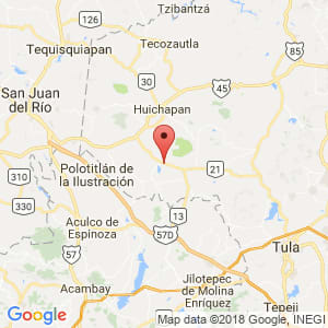 Localización de Nopala de Villagrán en Hidalgo