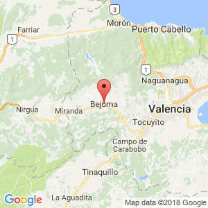 Localización de Bejuma en Carabobo