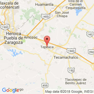 Localización de Tepeaca en Puebla