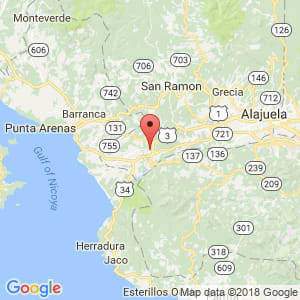 Localización de Orotina en Alajuela