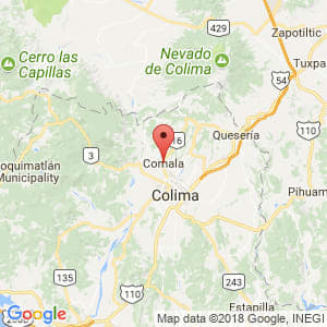 Localización de Comala en Colima