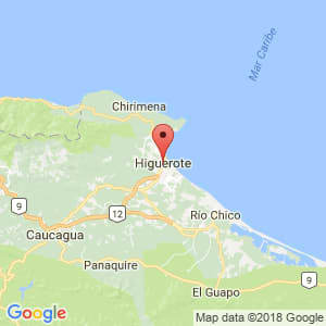 Localización de Higuerote en Miranda