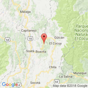 Localización de San Mateo en Boyacá