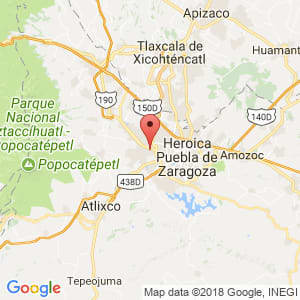 Localización de San Andrés Cholula en Puebla