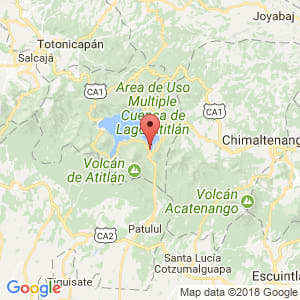 Localización de San Lucas Tolimán en Sololá