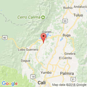 Localización de Restrepo en Valle del Cauca
