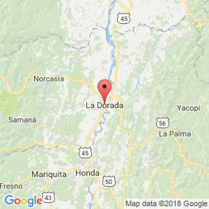 Localización de La Dorada en Caldas