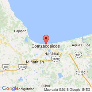 Localización de Coatzacoalcos en Veracruz de Ignacio de la Llave