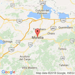 Localización de Morelia en Michoacán de Ocampo