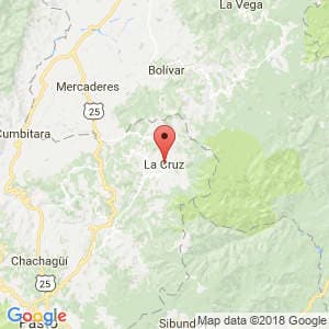 Localización de La Cruz en Nariño
