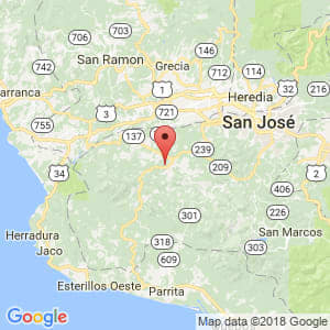 Localización de Puriscal en San José
