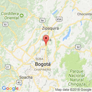Localización de Chía en Cundinamarca