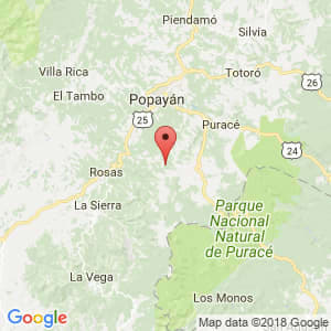 Localización de Sotara en Cauca