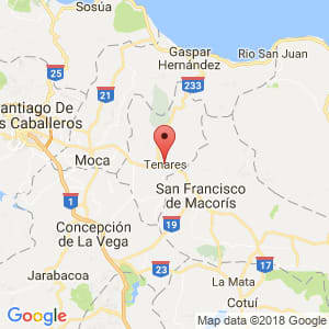 Localización de Tenares en Hermanas Mirabal