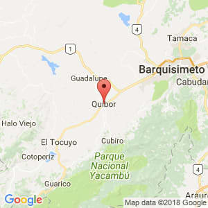 Localización de Quíbor en Lara