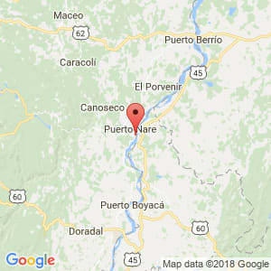 Localización de Puerto Nare en Antioquia