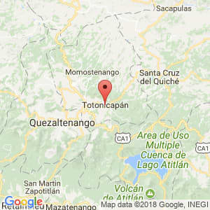 Localización de Totonicapán en Totonicapán