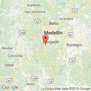 Localización de La Estrella en Antioquia