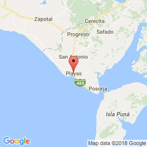 Localización de General Villamil en Guayas