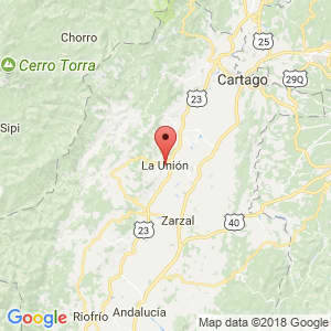 Localización de La Unión en Valle del Cauca