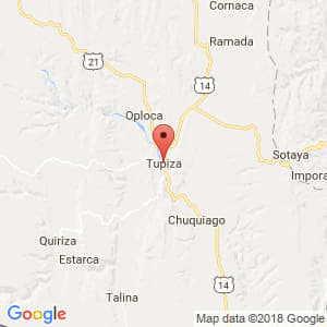Localización de Tupiza en Potosí