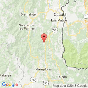 Localización de Bochalema en Norte de Santander