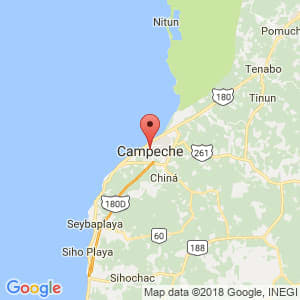 Localización de Campeche en Campeche