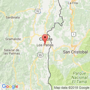 Localización de Los Patios en Norte de Santander