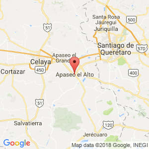 Localización de Apaseo el Alto en Guanajuato