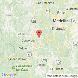 Localización de Titiribí en Antioquia