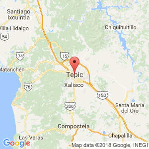 Localización de Tepic en Nayarit