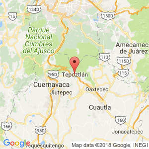 Localización de Tepoztlán en Morelos