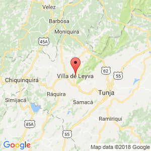 Localización de Villa de Leyva en Boyacá