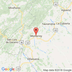Localización de Monterrey en Casanare