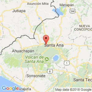 Localización de San Sebastián Salitrillo en Santa Ana