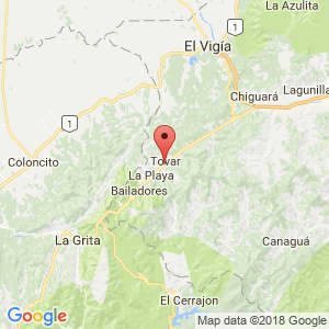 Localización de Parroquia El Amparo (Tovar) en Mérida