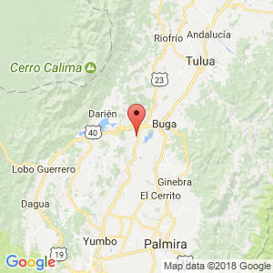 Localización de Yotoco en Valle del Cauca