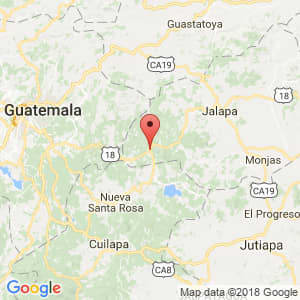 Localización de Mataquescuintla en Jalapa