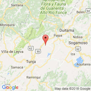 Localización de Tuta en Boyacá