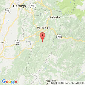 Localización de Córdoba en Quindío