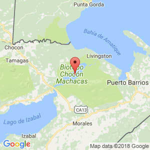 Localización de Rio Dulce en Izabal