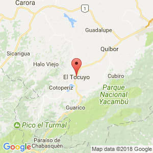 Localización de El Tocuyo en Lara