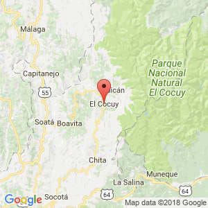 Localización de El Cocuy en Boyacá