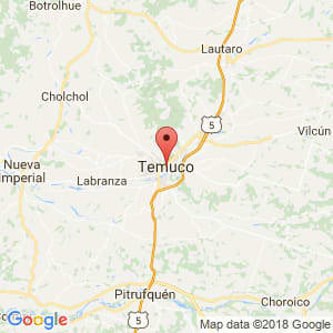 Localización de Temuco en La Araucanía