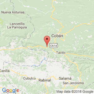 Localización de San Cristóbal Verapaz en Alta Verapaz