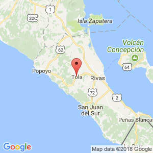 Localización de Tola en Rivas
