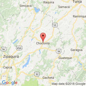 Localización de Chocontá en Cundinamarca