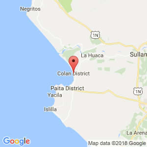 Localización de Colán en Piura