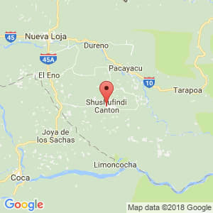 Localización de Shushufindi en Sucumbíos
